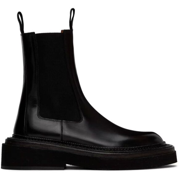 Marsell Shoes - Marsell Pollicione Chelsea Boots 37 7 Womens Black Leather New